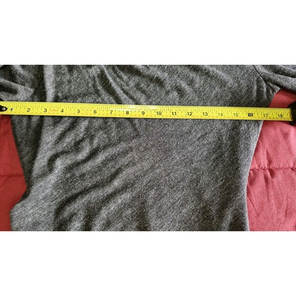 Banana Republic Bodycon Dress Womens Med Charcoal Gray Ruched Long Sleeve Knit - Picture 9 of 12